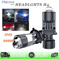 H4 LED RHD Car Light H4 Mini Projector Lens H4 LED Headlight Bulb Projector Light A82 6000K  H4 Mini
