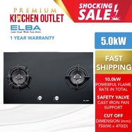 Elba Italy 5.0KW 2 Italian Sabaf Burner Safety Valve EGH-E9522G(GR) | Elba Turbo Jet 5.0KW 2 Burners