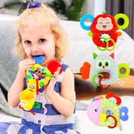Fun Baby Toys Stroller Toy for Toddler Sensory Bell Infant Plush Doll Educational Rattles Newborn Teethers Boy Girl  0 1years 2 3 4 5 6 7 8 9 10 11 12 Months Old Cute Gift Animal Fish Deer Owl Child Kids