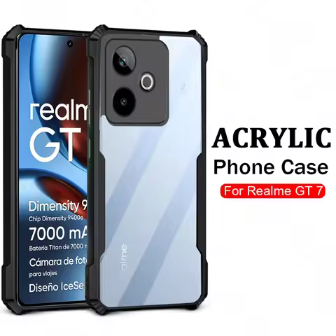 For Realme GT 7 Case Acrylic Transparent Armor Shockproof Cover RealmeGT7 Pro 7T GT7 GT7T GT7Pro 7Pr
