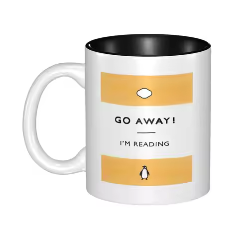 Go Away! I'm Reading - Penguin Classic Book Mug Funny Ceramic Coffee Cups Tea Mugs Milk Cup Drinkwar