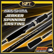 KFT AWASHIMA Jerker CARBON SOLID TIP SPINNING BC BAIT CASTING FISHING ROD Joran Mancing