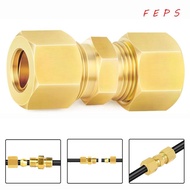 FEPS Tube Fitting Connector, Brass Straight Brass Compression Fitting, Connector Multiple Sizes Comp