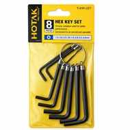 HOTAK 8pcs Hex Key Set Allen Wrench Set (1.5–6mm) Chrome Vanadium Steel