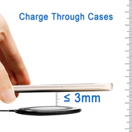 ที่ชาร์จแบบไร้สายได้อย่างรวดเร็ว QI ขนาดเล็กสำหรับ iPhone 8บวก X XS สูงสุด XR 11 Pro Samsung Galaxy S10 S9 S8 Note 10 9 10W Padfe5s การชาร์จเหนี่ยวนำ