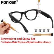 Fonken Smart Glasses Screw Replacement For RayBan Meta Wayfarer/Skyler/Headliner/Oakley Glasses Acce