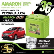 AMARON GO Series 38B20L [NS40zl] Car Battery for Perodua Axia (Tanpa Idle Start Stop)