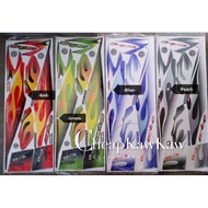 LC135 V1 Body Cover Set Stripe Sticker ( 2 ) - Red / Green / Blue / Pearl - Ready Stock