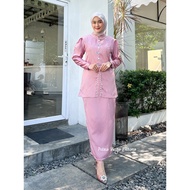 Syema Set Kurung Melayu Malaysia Dress Rayla Fashion Invitation Party Bridesmaid Middle Split Women'