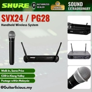 Shure SVX24/PG28 Handheld Wireless Microphone System, SVX4 Diversity Receiver, SVX2 Handheld Transmi
