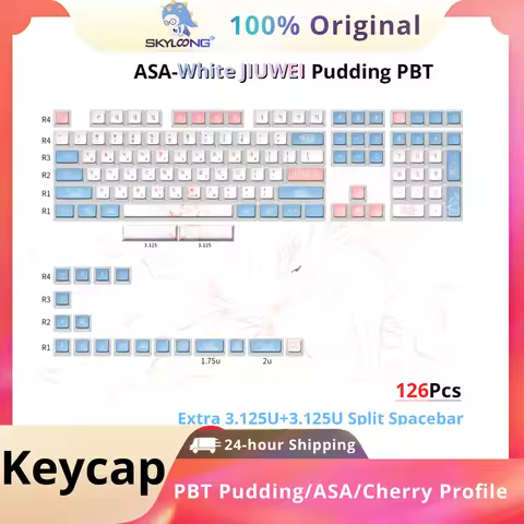 SKYLOONG PBT Keycaps Set ASA/Cherry Profile Thermal Sublimation keycaps for Mx Switch Keyboard Acces