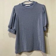 Gray-Blue Glitter Shirt