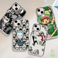 For iPhone 7 8 SE X 11 12 13 14 15 Cute Cartoon Kitten Washed Phone Cases Metal Photo Frame Couple S