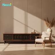 footful Solid Wood TV Cabinet Vintage TV Stand Retro Media Console Rustic for Renovators Apartment