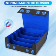 Trading Card Storage Box4 Rows Card Deck Case Magnetic Closure Card Box for Game Cards Best Selling