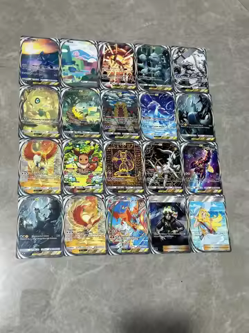 20pcs Pokemon PTCG Pocket Diy Charizard Ex Pikachu Ex Self Control Collect Signature Trading Flash C