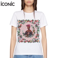 iCONiC LISA PINK T-SHIRT #5646 เสื้อยืด พิมพ์ลาย โมนาลิซ่า ชมพู ดอกไม้ เสื้อผ้าผู้หญิง เสื้อยืดผญ เส