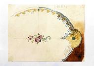 19th century德國瓷器設計手稿 - 1881 Vintage Draft - 古董