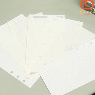 GLENES Loose-Leaf Notebook Refill Paper, 45Sheet Line Grid A5 A6 A7 Inner Refill Paper, Refill Spira