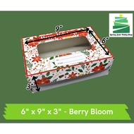 Spring Jade-Christmas Cake Pastry Box 6” x 9” x 3′′ (20 pcs)| 6x9x3| Xmas Box