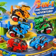 Dinosaur Transforming Car Toy Impact Deformation Inertia Launch Pad ABS Educational Play Set