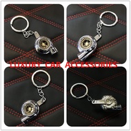 Carnival selling✤[READY STOCK] TURBO PUTAR TURBO KERETA TURBOCHARGER AUTO BAHAGIAN KEYCHAIN ​​KEYRING