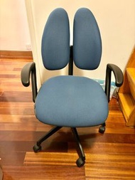 [自取] PROFLEX AGIO 藍色人體工學中背扶手轉椅 （送另一張雜牌電腦椅)