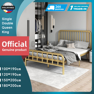 Modern Bed frame Home Bedroom Bed Sturdy Bed Frame Single Bed Frame/Double Bed Frame Heavy Iron Bed Easy to Install