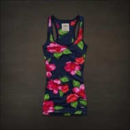 美國現貨《Hollister Co.》A&amp;F 副牌 女款夏日浪漫花朵U領背心【S】