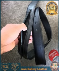 Jual Tali Sabuk saja Tanpa Kepala/GesperTali Ikat Pinggang Risleting Kulit sapi tebal dari Kulit Sap
