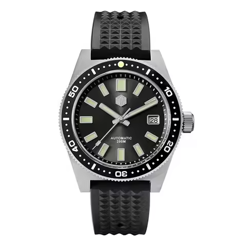 San Martin Men Diver Watch Mens Automatic Watches 62Mas Mechanical Wristwatch Sapphire 20Bar Waterpr