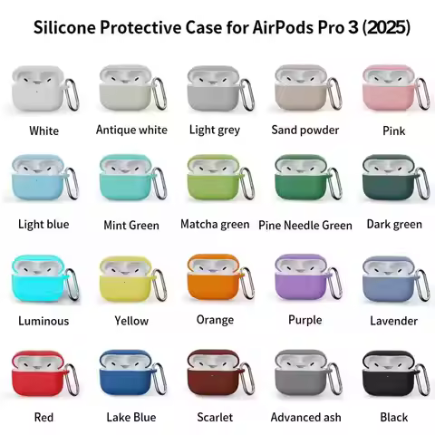 For AirPods Pro 3 Pro3 2025 Cover Silicone Cases For Apple AirPods Pro 3 Fundas Earphone Accessories