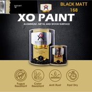 XO PAINT 168 BLACK MATT 5L,METAL&WOOD ALUMINIUM PAINT,FAST DRY/CAT BESI&CAT/CEPAT KERING[VCJAYA2HARD