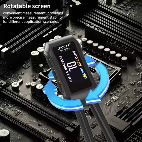 ZOYI LCR Smart Tweezers Mini ESR Tester High Precision SMD Resistor Capacitor Inductor Continuity Vo