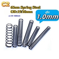 CZ Spring Steel Spring - OD 19/20mm, d 1.0mm, Adjustable Length 10 - 100mm, Ideal for Model Guns & T