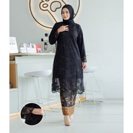 HITAM Tunic kebaya top / modern brocade tunic kebaya top / jumbo tunic kebaya top / floral tunic keb