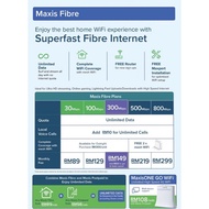 MAXIS FIBRE HOME INTERNET (free use 1 month)