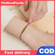 TheWoodFamily Handmade Knots Red Black String Lucky Bracelets For Men Women, Adjustable Bracelets Pe