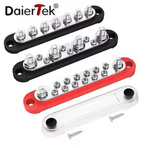 DaierTek Car Terminal Block Negative Bus Bar 12V 150A Terminal Block 12V Power Distribution Block M8