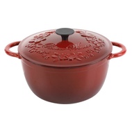 The Pioneer Woman Timeless Beauty Enamel on Cast Iron 6-Qt Dutch Oven, Red