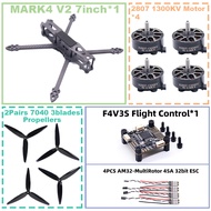 MARK4 V2 7-inch F4V3S/F4V3S PLUS Flight Control 45/60A 4INI ESC rack drone FPV carbon fiber PV Racin