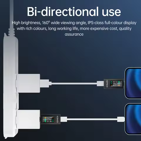 KWS-1902L 240W Multifunction Power Meter Bi-Directional Fast Charge Tester Voltage Current Real Time