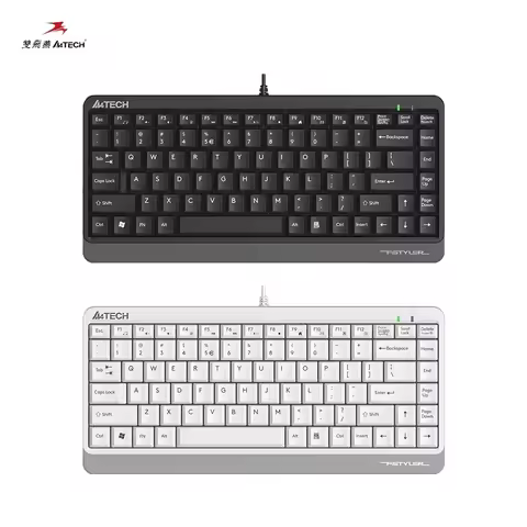 A4TECH Fk11 Wired Keyboard for Notebook and Desktop Business Portable Ultra-Thin Mini Mute 86 Key Of