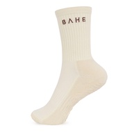 Bahe Womens Studio Grippy Crew Socks (Coconut) - Sports Direct