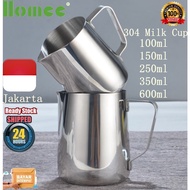 Homee Coffee Glass Pitcher Latte Art 350ml Espresso Milk Jug Stainless