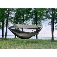 Automatic Camping Hammock with Mosquito Net Sunshade Rainfly 2-Fold Speed Open Hammock Outdoor Sleep