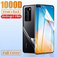 Full Screen Protection Film For Huawei P20 P30 P50 P40 Pro Plus + Y5 Lite pro+ Nova 3E 4E 7i 7 SE 8 8i 9 5T Y6s Y9s Y6p Y8p 2020 Y7 Y9 Prime 2019 2018 Front Back Rear Hydrogel Film Soft Screen Protector p40pro Back Protective Cover Film Not Tempered Glass