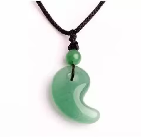 Pure natural crystal pendant dongling jiadian lover magatama pendant taiji yin-yang fish crescent pe
