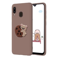 เคสโทรศัพท์สำหรับHuawei Y6s /Y6 (2019)(6.09)/ Y6 Prime (2019)/Honor Play 8A[1ชิ้น] ซิลิโคนอ่อนนุ่มกรอบโทรศัพท์เทอร์โมTPUสีทึบกับหมีรูปแบบฝาหลังง่าย