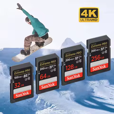 SanDisk Original SD Card Ultra/Extreme SD/Extreme PRO 32GB SDHC 64GB/128GB/256GB SDXC UHS-I U3/4K/V3